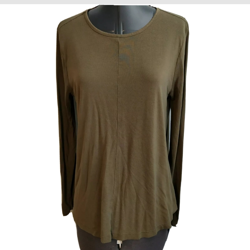 Asos Shirt Top 6 Olive Green Brown Long Sleeve s